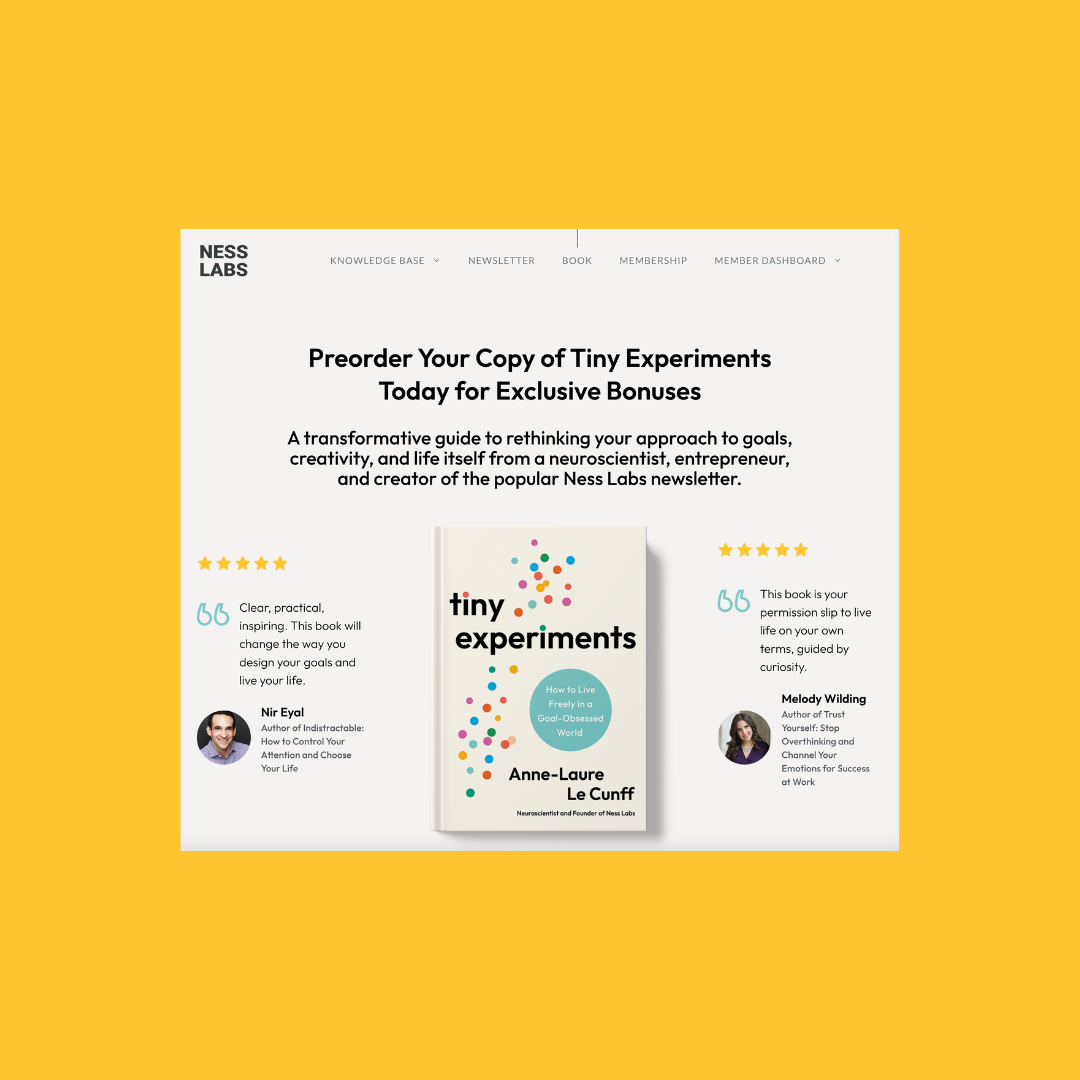 Tiny Experiments Book Launch